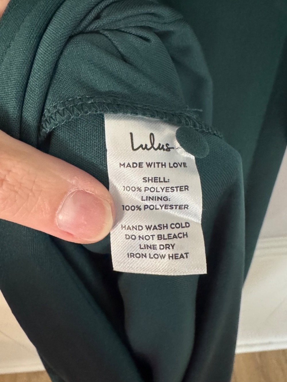 Lulus Women's Deep Green Long Sheer Sleeve V-Neck Peep Leg Maxi Dress Sz XS NWT - Picture 11 of 12